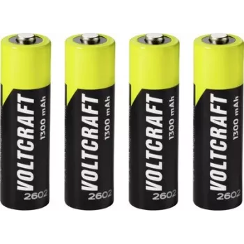 VOLTCRAFT Mignon AA NiMH akupatarei 1300 mAh 1,2 V kohe kasutamiseks 4-pakk (VC-17275445)