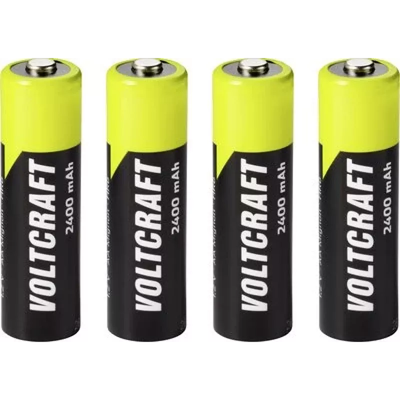 VOLTCRAFT Mignon AA NiMH akupatarei 2400 mAh 1,2 V kasutusvalmis, 4-pakk VC-17275455