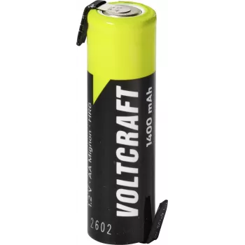 VOLTCRAFT Mignon AA laetav aku NiMH 1,2 V 1400 mAh suure voolutugevusega Z-jootetavaga, kasutusvalmis (1 tk) VC-17666040