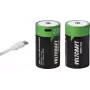 VOLTCRAFT Mono (D) Li-Ion akupatarei 6000 mAh 1,5 V, 2-pakk USB-C laadimisega (VC-17275580)