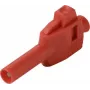 VOLTCRAFT MP-4 labori pistik klambriühendusega, sirge, 4 mm pistik, punane, 1 tk (VC-17195255)