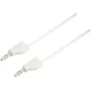 VOLTCRAFT MSB-300-1-WS turvamõõtejuhe, 4 mm banaanpistik - 4 mm banaanpistik, 1 m, valge, CAT III 1000 V / CAT IV 600 V, 16 A