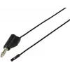 Voltcraft MSL-315 must mõõtejuhe, 4 mm banaanpistik 0,64 mm pesale, 1 m, 1 A, 30 V AC/60 V DC VC-17182175