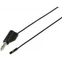 Voltcraft MSL-315 must mõõtejuhe, 4 mm banaanpistik 0,64 mm pesale, 1 m, 1 A, 30 V AC/60 V DC VC-17182175