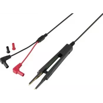 VOLTCRAFT MSL-503-2 mõõtejuhtmete komplekt, 4 mm turvapistikust 4 mm turvapistikuni, 39 cm, 10 A, 1000 V, CAT III/IV, must/punane, 2 juhet VC-18654460