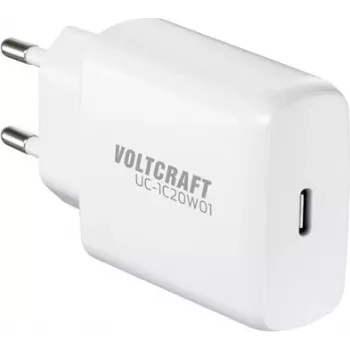 Voltcraft UC-1C20W01 USB-C GaN seinatavaline laadija 20 W PD 3.0 valge