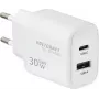 VOLTCRAFT UC-30W001 GaN USB seinatäitur 30W, 1x USB-C PD 3.0 + 1x USB-A Quick Charge, valge VC-17942310