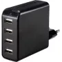 VOLTCRAFT UC-4AXX001 USB laadija 24 W 4x USB-A must siseruumides