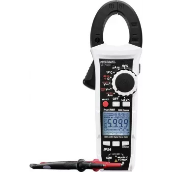 VOLTCRAFT VC-12720305 digitaalne klambrimõõtur multimeeter, ISO kalibreeritud, IP54 pritsmekindel, CAT IV 600V, 6000 näitu, True RMS, automaatne vahemikuvalik, 600A AC/DC