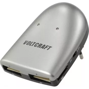 VOLTCRAFT VC-15228900 Li-Ion nööpelemendi laadija, 2 pesaga, 3/3,6 V, ülelaadimiskaitse