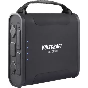 Voltcraft VC-GP40 Powerbank 144000 mAh LiFePO4 USB-PD 100W must LED-taskulamp