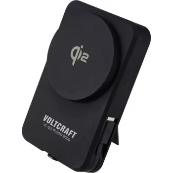 VOLTCRAFT VC-Qi2 PD20W 8000 Power Bank 8000 mAh kiirlaadimine LiPo USB-C must staatusekraan (VC-15346515)