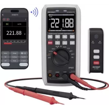VOLTCRAFT VC925 PV päikeseenergia digitaalne multimeeter True RMS 20000 näitu IP65 CAT III 1500V CAT IV 1000V Bluetooth VC-15361740