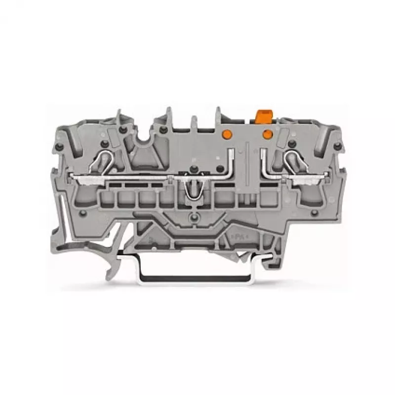 WAGO 2002-1671 2-juhiline lahutus- ja testklemmliist Push-in CAGE CLAMP tehnoloogiaga, hall