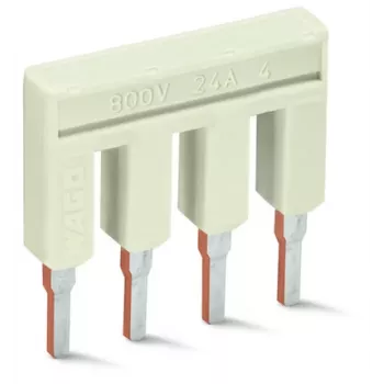 WAGO 2002-404 Läbiv klemmliist, 4-juhiline, 2,5 mm², 25 A, hall