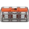 WAGO 221-413 COMPACT ühendusklamber, 3 juhtmega, 0,2–4 mm², läbipaistev, 50 pakki