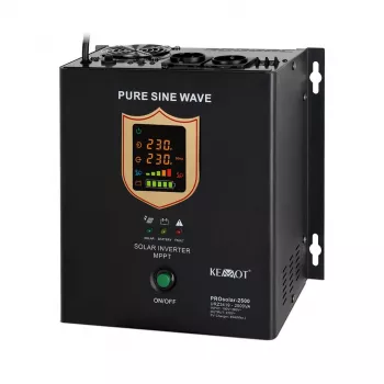Seinale paigaldatav päikeseinverter KEMOT PROsolar-2500 (24V 230V 25000VA/1800W)