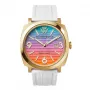 WATCHPEOPLE Naiste 700984 Analoog Kvartskell 45mm Roostevabast Terasest Korpuse Musta Sihtnumbri ja Nahkrihmaga