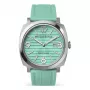 WATCHPEOPLE Women's 700986 Quartz Analog Watch 45 mm Stainless Steel Case White Dial Black Leather Strap