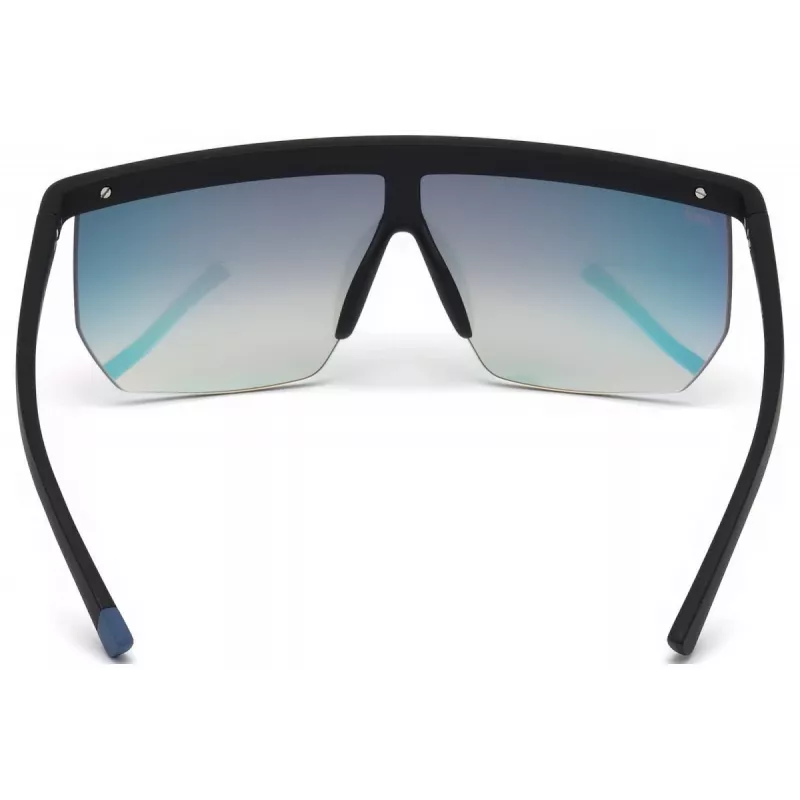 WEB EYEWEAR Meeste päikeseprillid WE0221-02Z Must atsetaatraam Hallid läätsed UV400