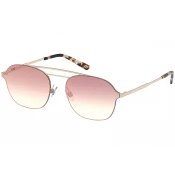 WEB EYEWEAR Meeste päikeseprillid WE0248-21G Havana atsetaatne kandiline raam roheliste polükarbonaat läätsedega UV400