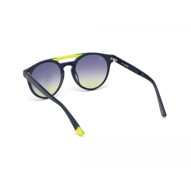 WEB EYEWEAR Unisex päikeseprillid WE0262-5190W Ruudukujuline atsetaatraam musta värvi hallide läätsedega 51/19/145 mm