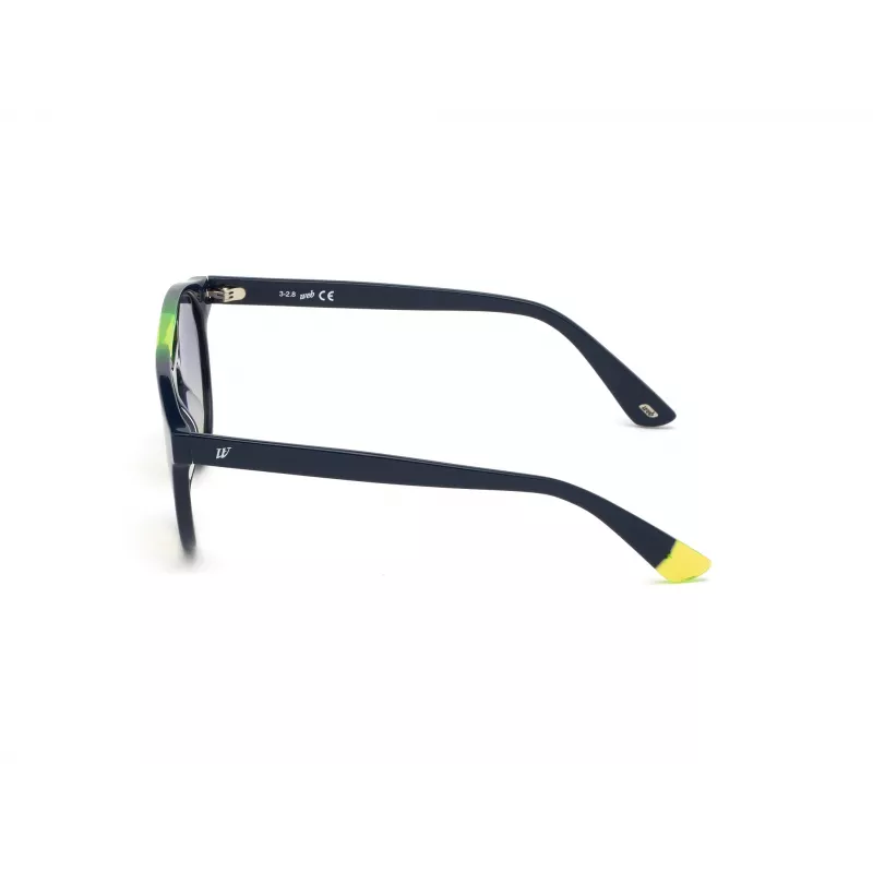 WEB EYEWEAR Unisex päikeseprillid WE0262-5190W Ruudukujuline atsetaatraam musta värvi hallide läätsedega 51/19/145 mm