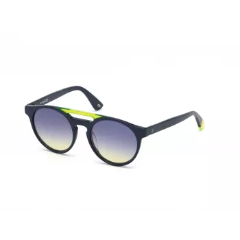 WEB EYEWEAR Unisex päikeseprillid WE0262-5190W Ruudukujuline atsetaatraam musta värvi hallide läätsedega 51/19/145 mm