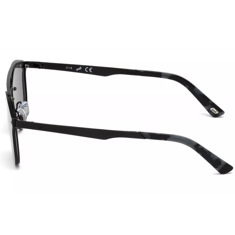 WEB EYEWEAR WE0189-02C Unisex Päikeseprillid - Must Raam Hallid Läätsed 59mm