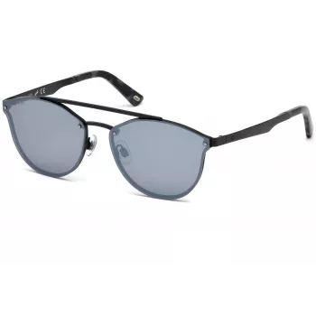 WEB EYEWEAR WE0189-02C Unisex Päikeseprillid - Must Raam Hallid Läätsed 59mm