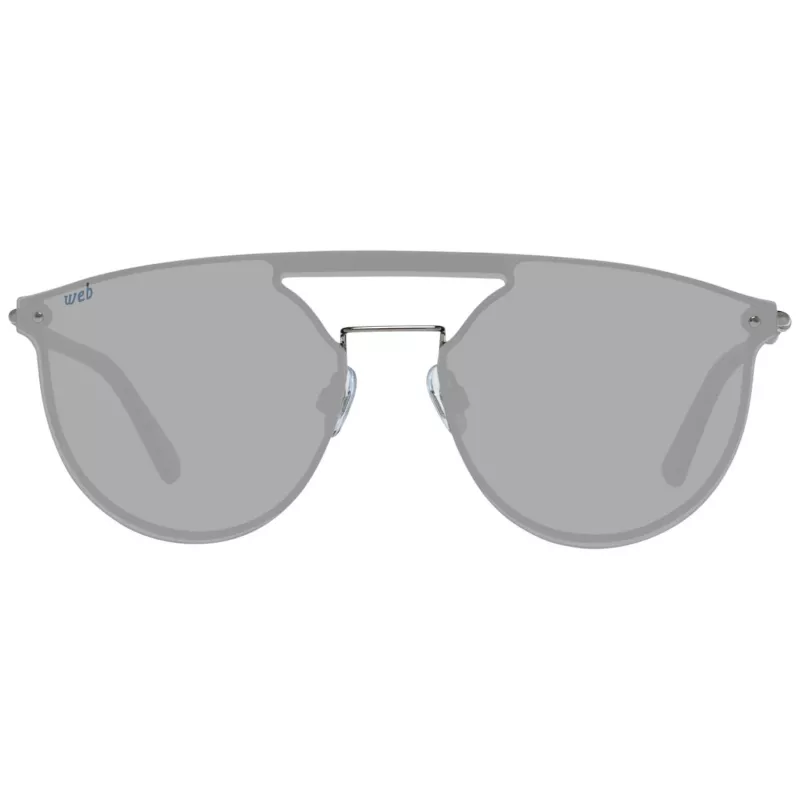 WEB EYEWEAR WE0193-13808V Unisex Päikeseprillid - Läikiv Must Raam, Suitsuläätsed, 54mm