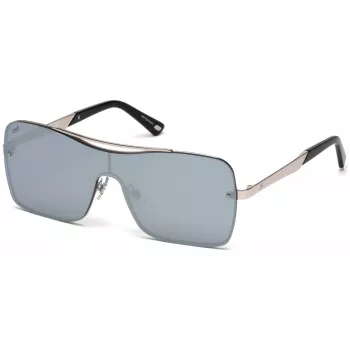 WEB EYEWEAR WE0202-16C Unisex Päikeseprillid, Läikiv Must Raam, Hallid Läätsed, 54mm