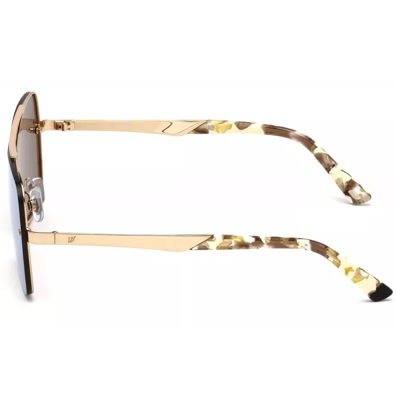 WEB EYEWEAR WE0202-34G Unisex Havana Acetate Päikeseprillid Roheliste Polükarbonaat Läätsedega UV400