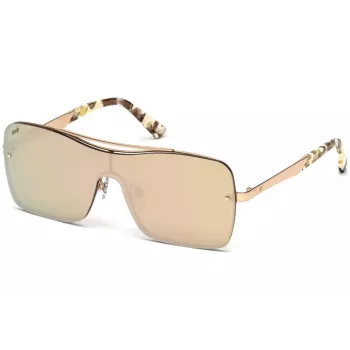 WEB EYEWEAR WE0202-34G Unisex Havana Acetate Päikeseprillid Roheliste Polükarbonaat Läätsedega UV400