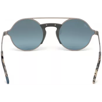 WEB EYEWEAR WE0247-09Q Unisex ruudukujulised päikeseprillid Havana atsetaatraamiga, pruun polükarbonaat lääts, UV400