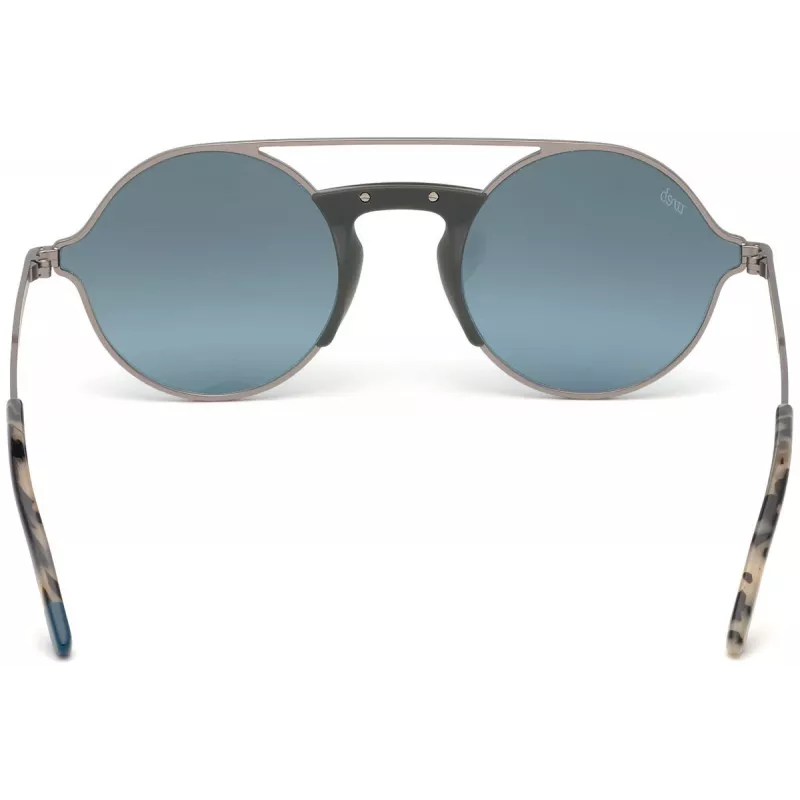 WEB EYEWEAR WE0247-09Q Unisex ruudukujulised päikeseprillid Havana atsetaatraamiga, pruun polükarbonaat lääts, UV400