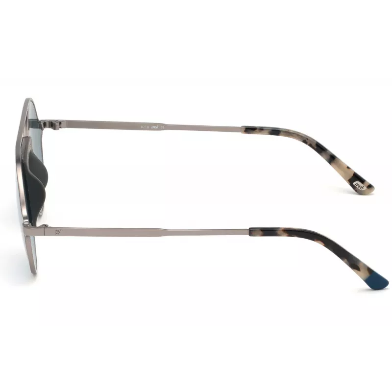 WEB EYEWEAR WE0247-09Q Unisex ruudukujulised päikeseprillid Havana atsetaatraamiga, pruun polükarbonaat lääts, UV400