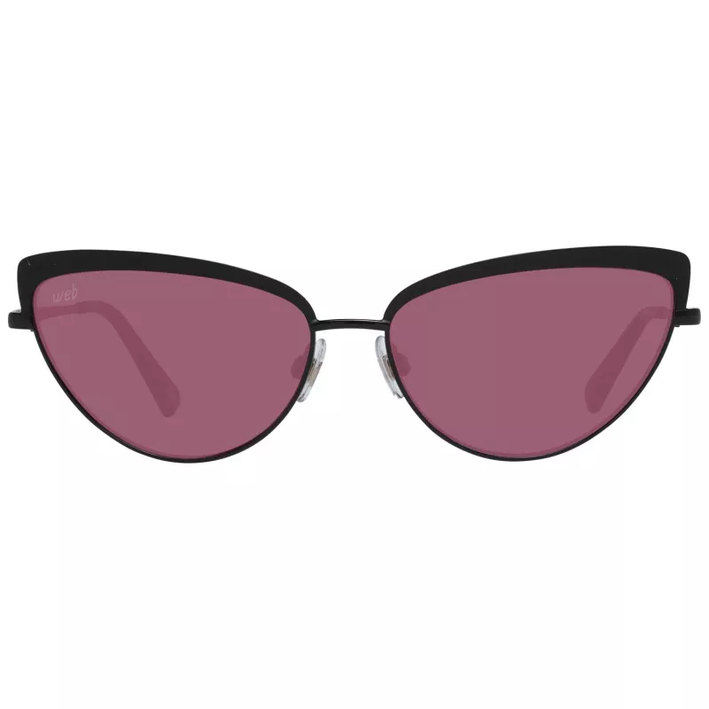 WEB EYEWEAR Naiste kandilised atsetaatpäikeseprillid WE0272-5901Z - Must raam, hallid läätsed 59 mm