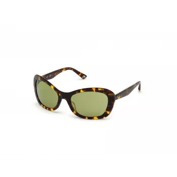 WEB EYEWEAR naiste päikeseprillid WE0289-5652N Havana atsetaat ruudukujulise raamiga pruuni gradiendi läätsedega 56/19/130 mm