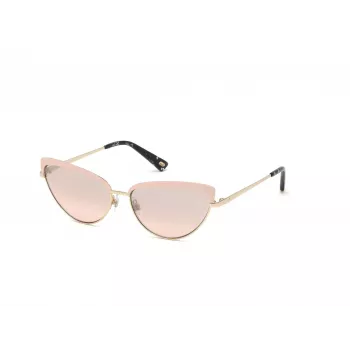 WEB EYEWEAR Naiste WE0272-5932Z ruudukujulised atsetaatpäikeseprillid, must raam, hallid klaasid, 59mm