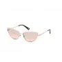 WEB EYEWEAR Naiste WE0272-5932Z ruudukujulised atsetaatpäikeseprillid, must raam, hallid klaasid, 59mm