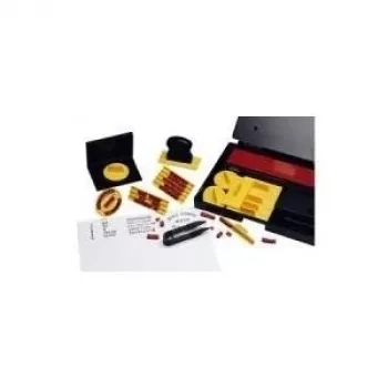 WEDO trükitüüpide komplekt 601 templimärgiga, 405 templit sh numbrid, 4 mm fondi kõrgus (66 416)