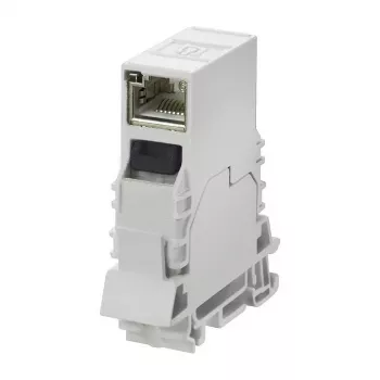 Weidmueller IE-TO-RJ45-C DIN Rail RJ45 Outlet, Cat.6A Shielded
