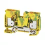 Weidmüller A2C 16 PE klemmiplokk, A-seeria, PUSH IN, 16 mm², rohekaskollane