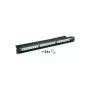 Wentronic 24-porti CAT6 UTP patch-paneel, 1U 19-tolline rack-kinnitus, must (95336)
