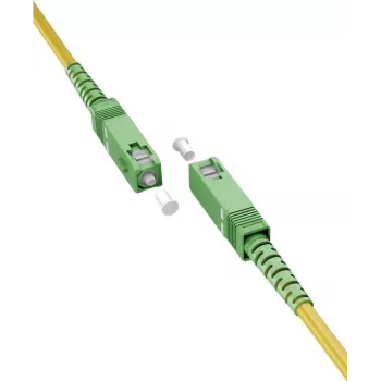 Wentronic Goobay 59640 OS2 ühemoodiline fiiberoptiline ühenduskaabel, SC/APC - SC/APC, 3 m, kollane