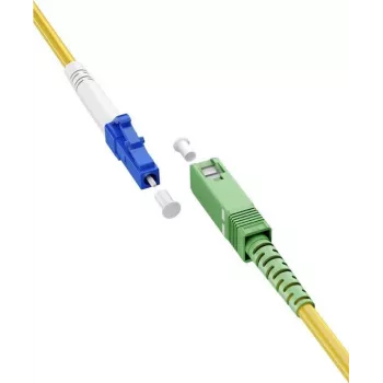 WENTRONIC Goobay 59651 OS2 ühemoodiline fiiberoptiline ühenduskaabel SC/APC - LC/UPC, 5 m, kollane, LSZH