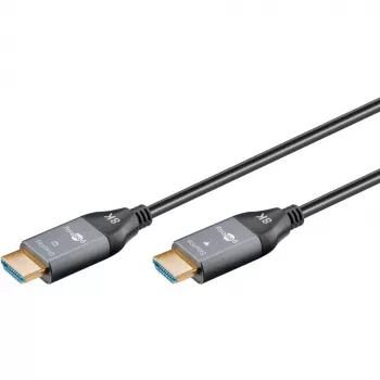 WENTRONIC Goobay 76276 Aktiivne Optiline HDMI-kaabel AOC 8K - 10 m, HDMI 2.1, 48 Gbps, 8K@60Hz, 4K@120Hz, Dynamic HDR, eARC, VRR, ALLM, HDCP 2.3, must