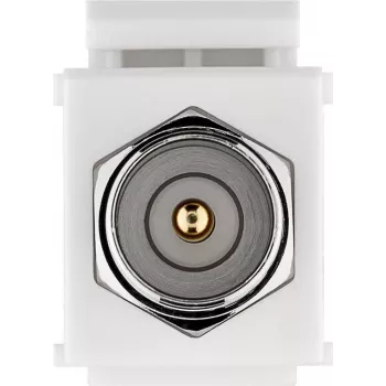 WENTRONIC Goobay 79955 ülilame F-pistmikuga akna/ukse läbiviigukaabel, F-isane F-emasele, valge, 26 cm lame osa