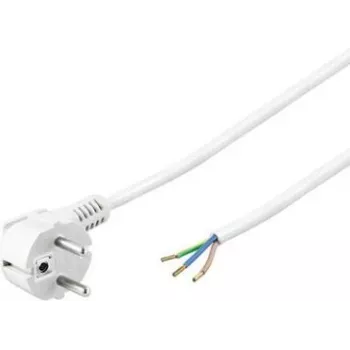 Wentronic Goobay nurga all Schuko toitekaabel lahtiste otstega, 5 m, valge, H05VV-F 3G1.5, 16 A 93313